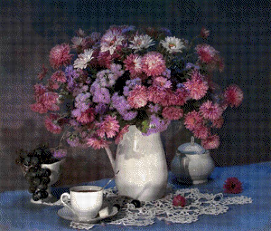 Натюрморт с цветами 2 - цветы, натюрморт - предпросмотр