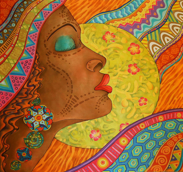 женский образ - узоры, яркая, красота - оригинал