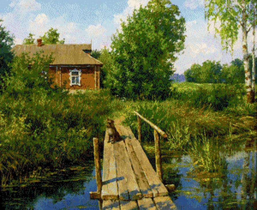 Деревенский мотив 3 - пейзаж, природа - предпросмотр