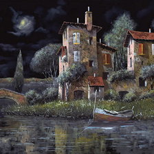 Схема вышивки «Ночной город»