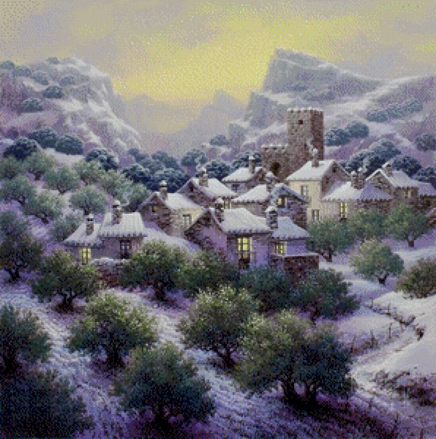 Деревенский мотив 9 - природа, пейзаж, зима - предпросмотр