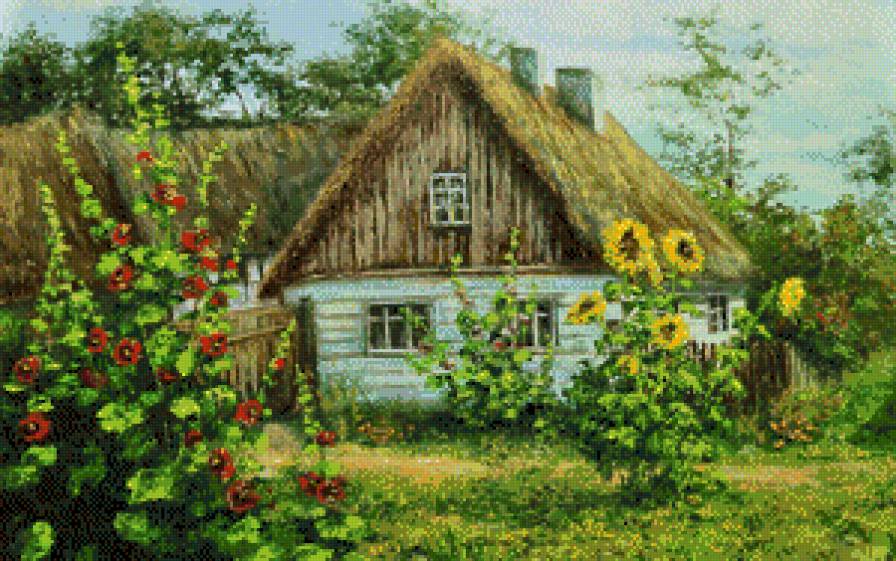 Деревенский мотив 21 - природа, деревня, пейзаж - предпросмотр