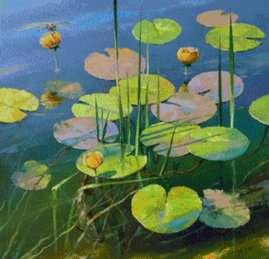 Тихий пруд - пейзаж, природа, вода - предпросмотр