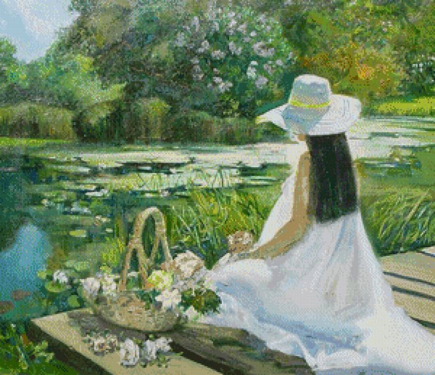 Девушка в белом 5 - дама, люди - предпросмотр