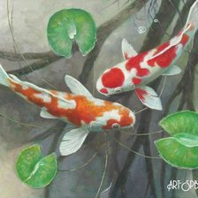 Схема вышивки «карпы 2»