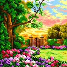 Схема вышивки «калитка в сад»