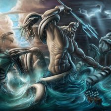 Схема вышивки «Посейдон, Бог морей»