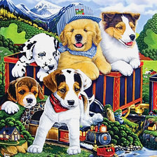 Схема вышивки «собачки»