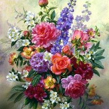 Схема вышивки «Букет цветов»