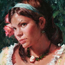 Схема вышивки «девушка»