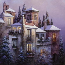 Схема вышивки «замок»