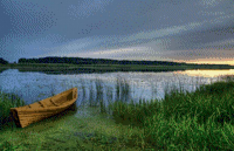 Лодочка - природа. пейзаж. вода - предпросмотр