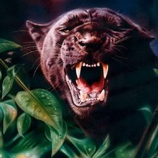 Схема вышивки «Пантера»