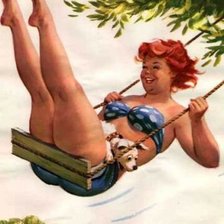 Схема вышивки «Хильда на качелях»