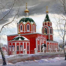 Схема вышивки «Дорога к храму 10»