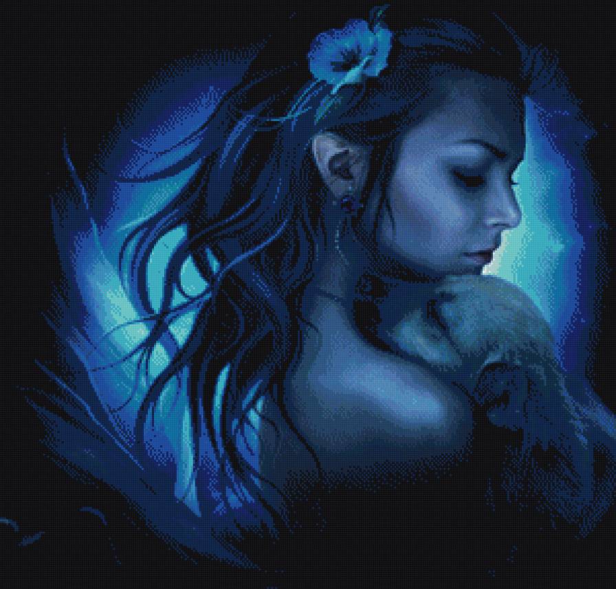 нежный друг - собака, девушка - предпросмотр