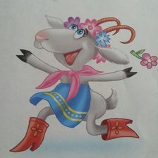 Схема вышивки «козочка»