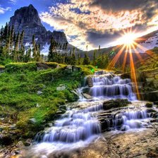 Схема вышивки «горный пейзаж»