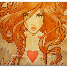 Схема вышивки «Портрет девушки»