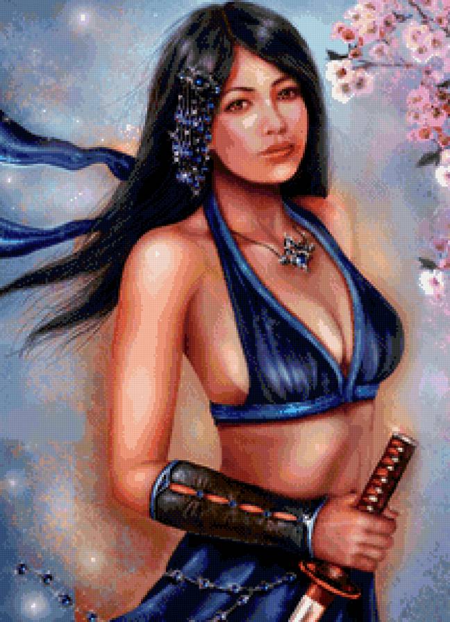 девушка воин - воин, девушка, фэнтези - предпросмотр