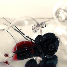 Схема вышивки «Чёрная роза»