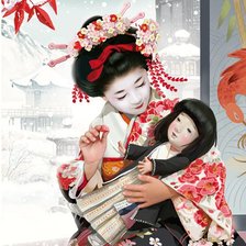 Схема вышивки «угощение куклы»