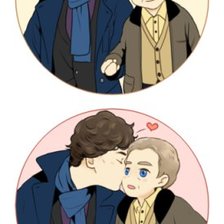 Схема вышивки «Шерлок и Ватсон»