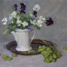 Схема вышивки «Последние анютки.»