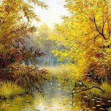 Схема вышивки «пейзаж»