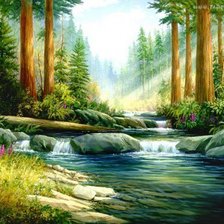 Схема вышивки «пейзаж»