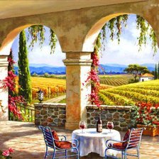 Схема вышивки «пейзаж»