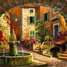 Схема вышивки «пейзаж»