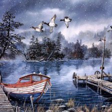 Схема вышивки «пейзаж»