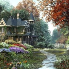 Схема вышивки «дом»