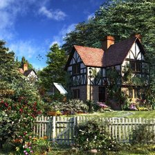 Схема вышивки «домик»