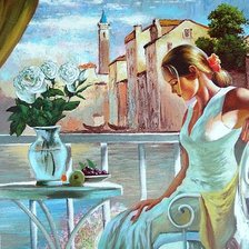 Схема вышивки «девушка»