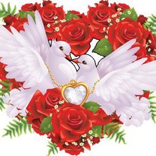 Схема вышивки «Голуби»