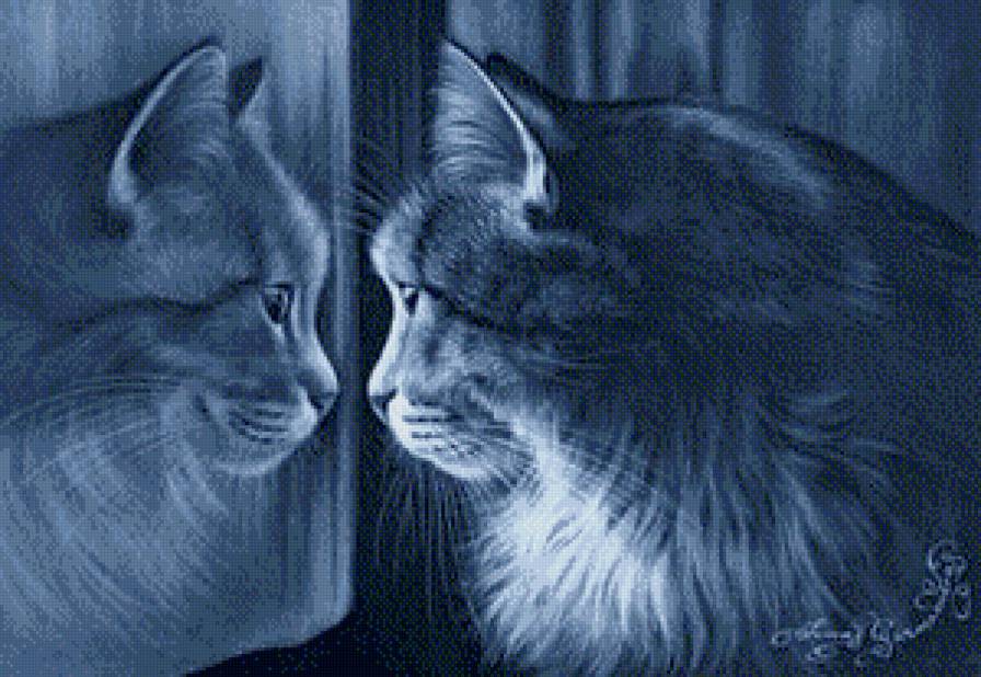 Кошки - животные, картина, кошки, анималисты - предпросмотр