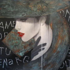 Схема вышивки «дама»