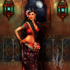 Схема вышивки «в ритме восточного танца»