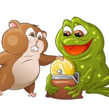 Схема вышивки «хомяк и жаба»