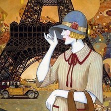 Схема вышивки «Открытка из Парижа»