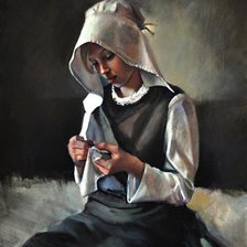 Схема вышивки «Девушка»