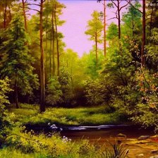 Схема вышивки «пейзаж»