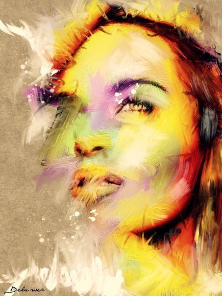 Арт - портрет, девушка, арт - оригинал
