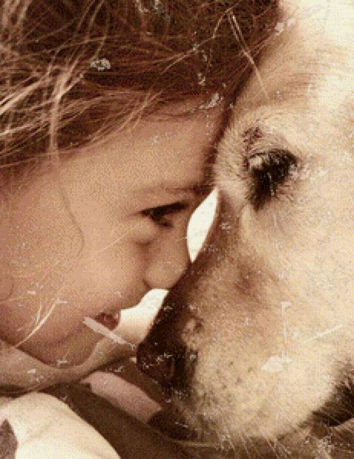 Верность - дружба, собака, ребенок - предпросмотр