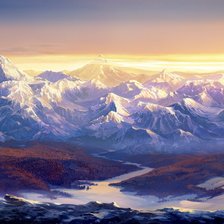 Схема вышивки «горы»