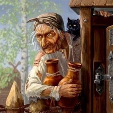 Схема вышивки «Баба Яга»