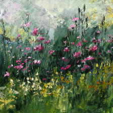 Схема вышивки «Łąki, trawy, kwiaty...»