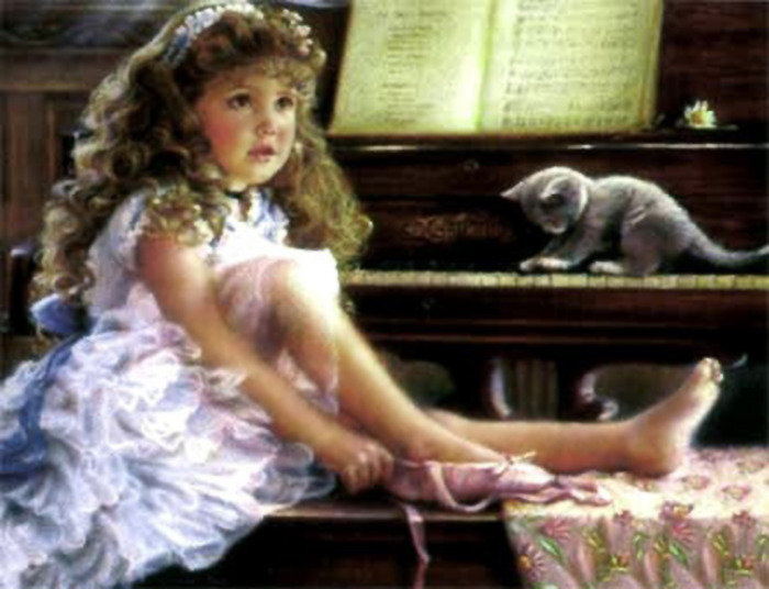 Baletnica z kotkiem - baletnica - оригинал